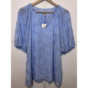 NWT Anne Klein Blue XL Blouse